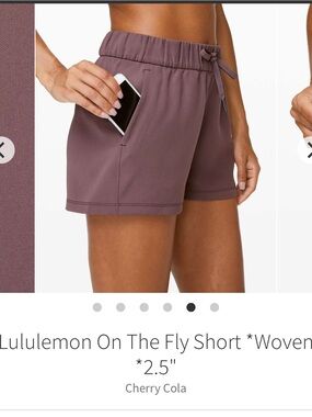 lululemon athletica On The Fly Shorts - Cherry Cola Mauve